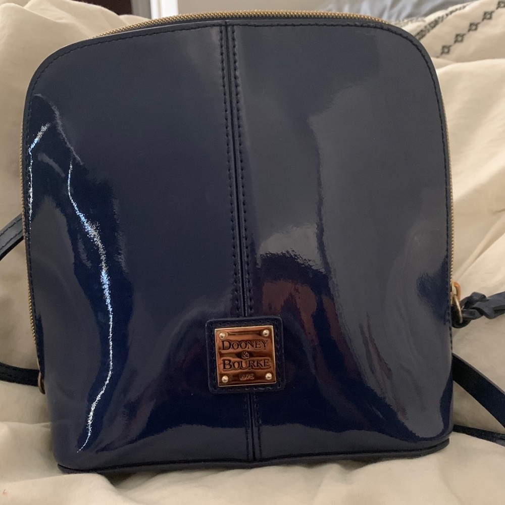 Dooney Bourke Side Bag Patent Leather blue